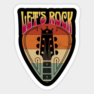 Let’s Rock – Guitar Pick and Neck Sticker